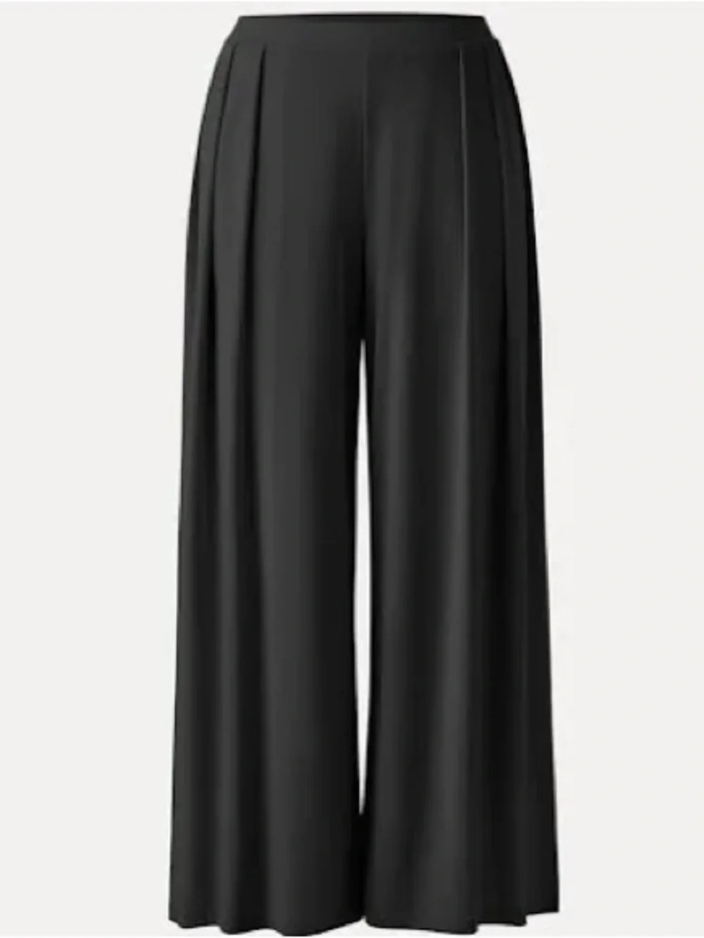 OGL Drapey Bamboo Ponte Mid Rise Wide Leg Trouser with Pockets Black NWT X Small - Picture 2 of 16